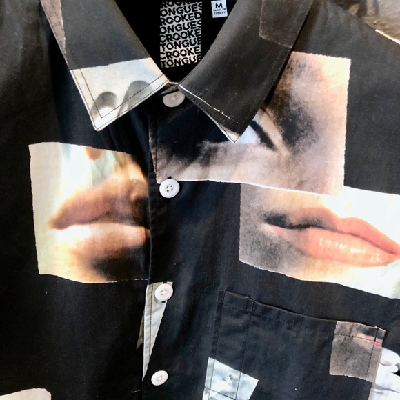 ASOS Crooked Tongues Printed Montage Shirt - Picture 4 of 4